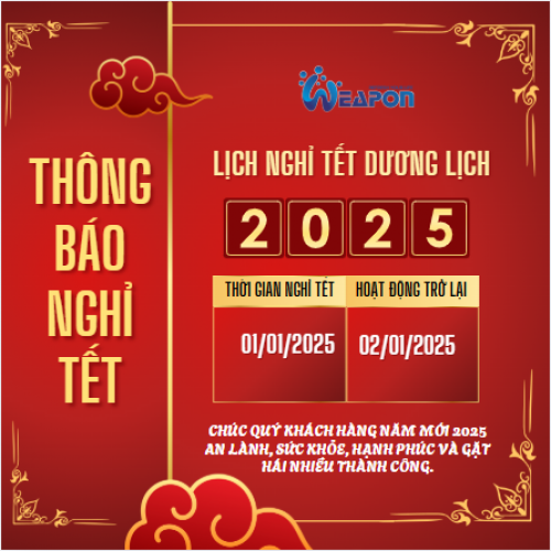 THÔNG BÁO LỊCH NGHỈ TẾT DƯƠNG LỊCH 2025